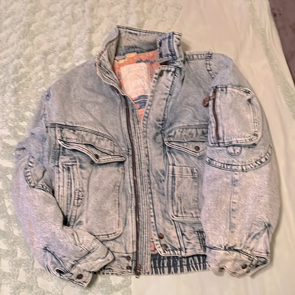 Denim Vintage 80s puffer jacket